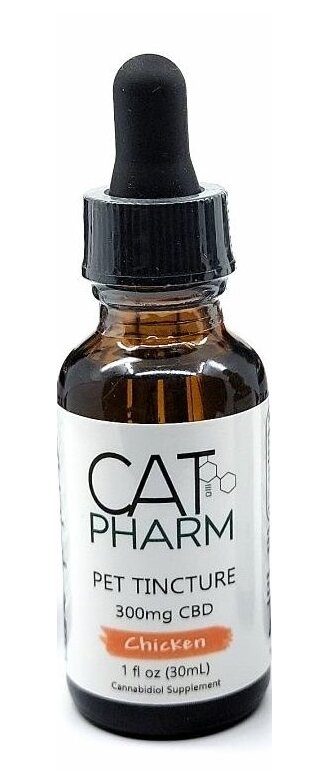 The Cat Pharm Chicken Flavor pet tincture, front label